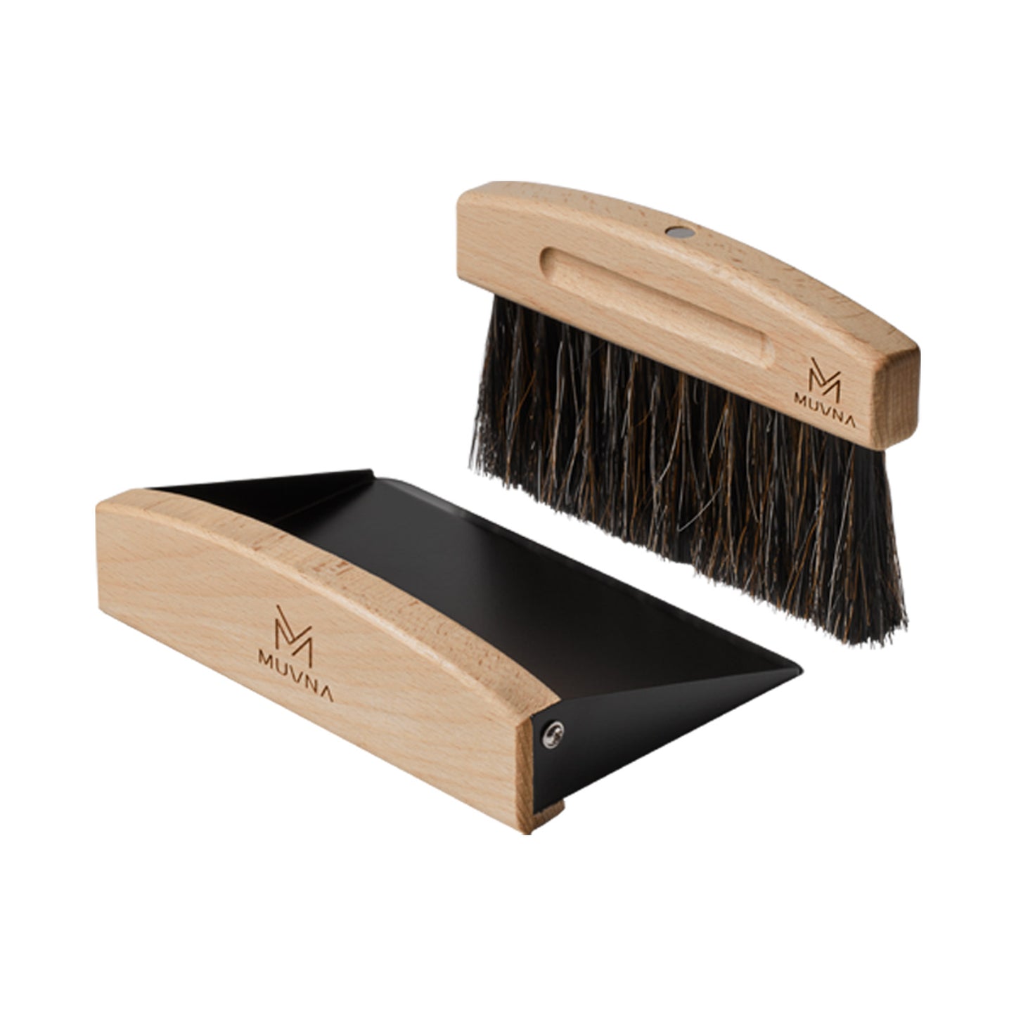 Coffee Grounds Pan and Brush: Black