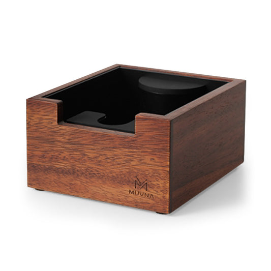 Walnut Portafilter Support and Knock Box