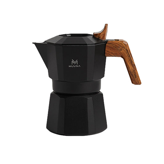 Double Valve Moka Pot 4-Cups Serving: Black
