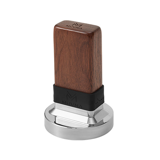 Coffee Tamper Rectangle: 58.35mm Walnut Handle